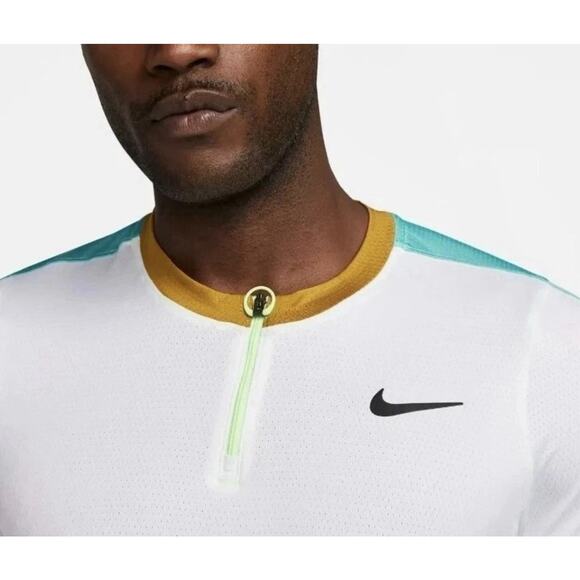 Mens L - Nike Court Dri FIT Advantage Performance Tennis Pickleball Shirt NWT - Picture 2 of 8